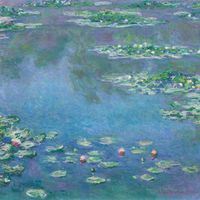 Plakat 70x70cm Water Lilies, Monet Vintage do Salonu