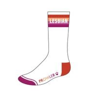 skarpetki prowler lesbian z napisem na ściągaczu