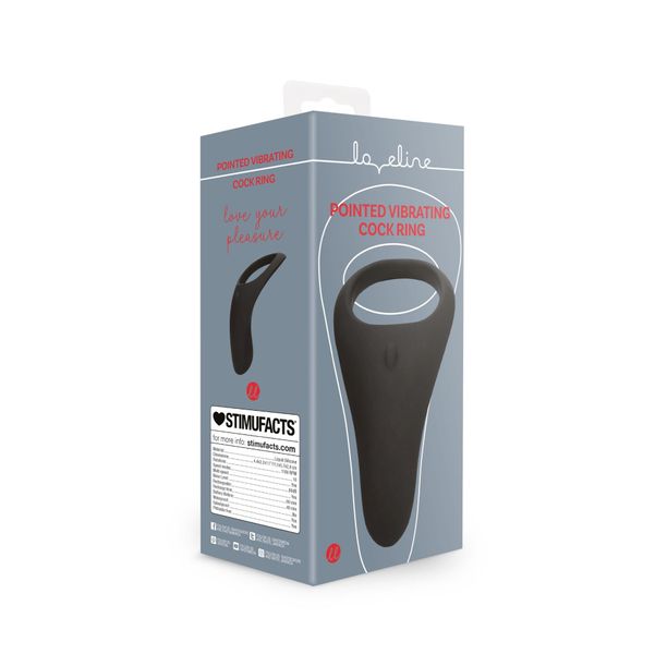 Pointed Vibrating Cock Ring - Licorice Black zdjęcie 8
