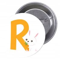 Przypinki buttony LITERKI DLA DZIECI - R