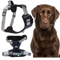 SZELKI dla psa bezuciskowe z rączką typu GUARD XL GRANATOWY