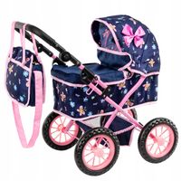 KINDERPLAY WÓZEK DLA LALEK GŁĘBOKI GONDOLA SKŁADANY TORBA REGULOWANA RĄCZKA