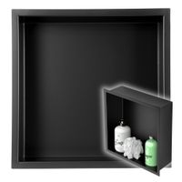 Półka wnękowa 30x30x10 cm czarny mat do łazienki