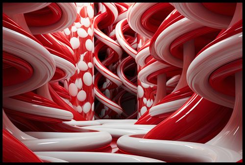 Plakat 91,5x61cm Czerwone Wiry na Arena.pl