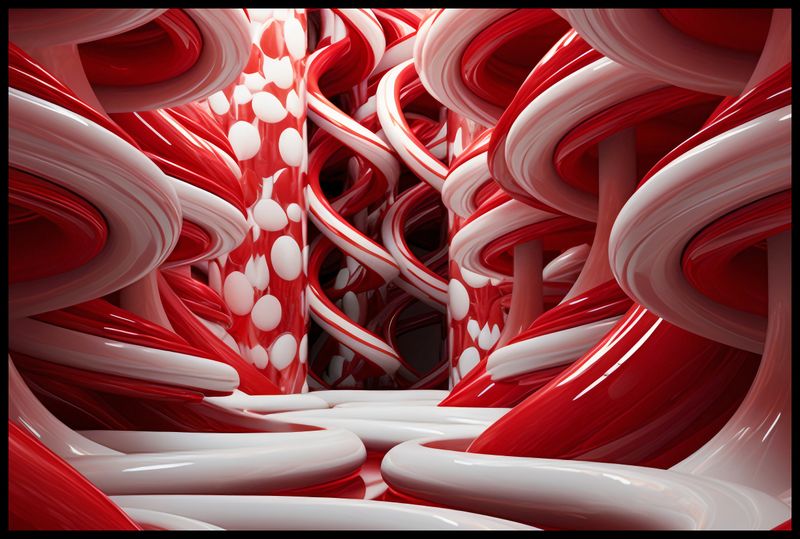 Plakat 91,5x61cm Czerwone Wiry zdjęcie 2