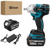 ZAKRĘTARKA UDAROWA AKUMULATOROWA KLUCZ UDAROWY SILNIK BEZSZCZOTKOWY ,