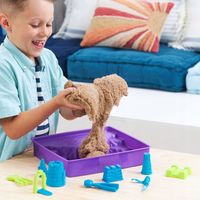 PIASEK KINETYCZNY ZAMEK PLAŻOWY KINETIC SAND + AKCESORIA NATURALNY KOLOR