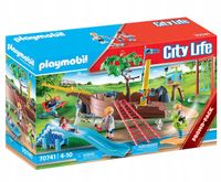 PLAYMOBIL PLAC ZABAW Z WRAKIEM STATKU ZJEŻDŻALNIA HUŚTAWKA 3 FIGURKI 70741