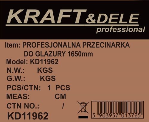przecinarka do glazury 1650mm + torba kd11962 na Arena.pl