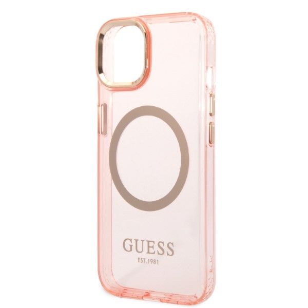 Etui Guess do iPhone 15, iPhone 14, iPhone 13, Różowy, MagSafe zdjęcie 6