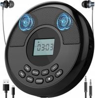 ODTWARZACZ CD PRZNOŚNY DISCMAN MP3 BlLUETOOTH AUX GŁOŚNIKI+ SŁUCHAWKI