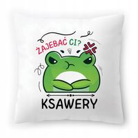 Poduszka Dla Ksawerego Na Urodziny Ze Zdjęciem Na Prezent Biała 40X40 Cm