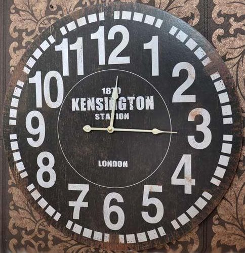 Zegar ścienny postarzany czarny 60 cm na Arena.pl