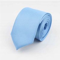 Elegancki KRAWAT wąski BŁĘKITNY