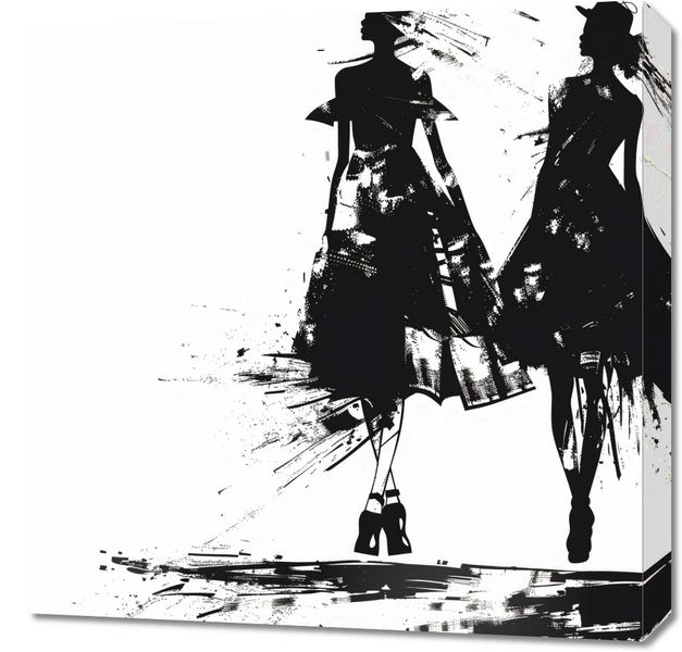 Obraz 60x60cm Atramentowy Przerys zdjęcie 1