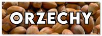 BANER reklamowy plandeka zewnętrzny ORZECHY płot ogrodzenie 150 cm