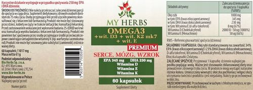 OMEGA 3 + WIT D3 + WIT K2 MK7 + WIT E Gold Omega 3 PREMIUM 60 KAPS na Arena.pl