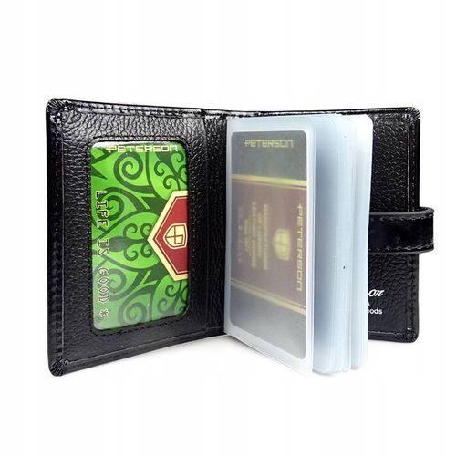 skórzane etui na dokumenty z metalowym zapięciem - peterson na Arena.pl