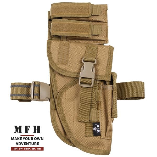 Kabura na Udo "Tactical" dla Praworęcznych, coyote, MOLLE - 100% Poliester zdjęcie 2