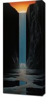 Obraz 40x90cm Wodospad Światła
