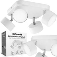 Lampa Punktowa Led Heckermann 8795318A Biała 4X Głowica