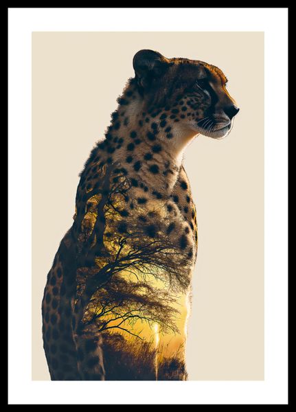 Plakat 30x45cm Gepard Duch Sawanny zdjęcie 3