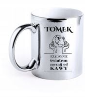 Elegancki złoty srebrny Kubek z grawerem PREZENT DLA FACETA KOLEGI SZWAGRA