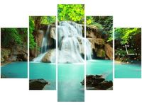 105CM 150CM ZEGAR 5 ELEM WODOSPAD DRUK OBRAZ