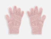 Rękawiczki BUSIA futerkowe pięciopalczaste brudny róż XXL 23cm