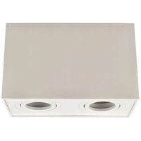 Sufitowa LAMPA downlight SLP6328 MDECO natynkowa OPRAWA prostokątny spot metalowy biały