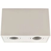 Sufitowa LAMPA downlight SLP6328 MDECO natynkowa OPRAWA prostokątny spot metalowy biały