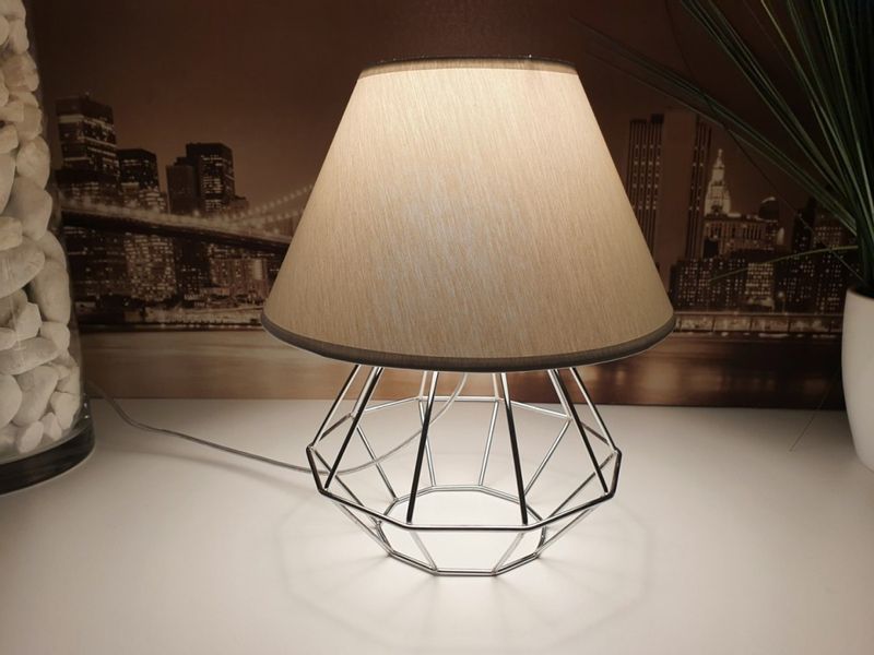 Lampka nocna 1xE27 PATI SILVER/GREY II zdjęcie 3