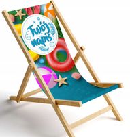 Leżak ogrodowy reklamowy firmowy + Napis Logo Prezent Urodziny reklama