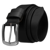 elegancki, czarny pasek męski ze skóry naturalnej - peterson 125