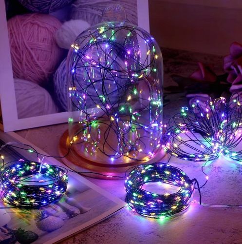 Lampki druciki mikro 500LED 50 METRÓW NA ZIELONYM KABLU na Arena.pl