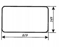 szyba tylna dolna - tył dolny do ciągnika URSUS 1634 kabina oryginalna