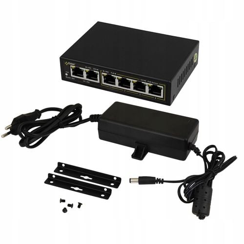 Switch PoE Pulsar S64 - 6 portów, 4xPoE, 2xUplink na Arena.pl