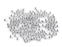 KORALIKI KULECZKI DO RĘKODZIEŁA BRANSOLETEK GLANCE SREBRNE 3MM 100SZT