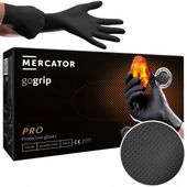 RĘKAWICE nitrylowe MERCATOR gogrip black S 50szt, rękawice ochronne