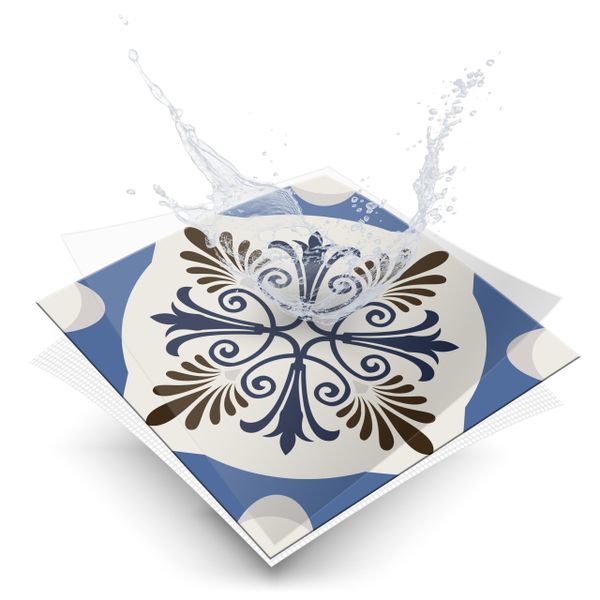 Naklejki Samoprzylepne Na Kafelki MOZAIKA Marokańska Zestaw 24 szt. 15x15 zdjęcie 2