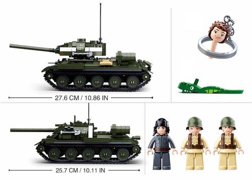 KLOCKI SLUBAN WW II Czołg T-34 Rudy 687 el. kompatybilne z LEGO na Arena.pl