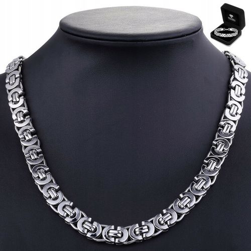 Męski ŁAŃCUSZEK SREBRNY Splot Królewski WYTRZYMAŁY Łańcuch PREZENT + GRATIS na Arena.pl