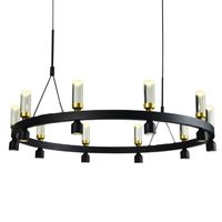 Nowoczesna lampa wisząca Almelo ring LED 49W 3000K nad stół czarna