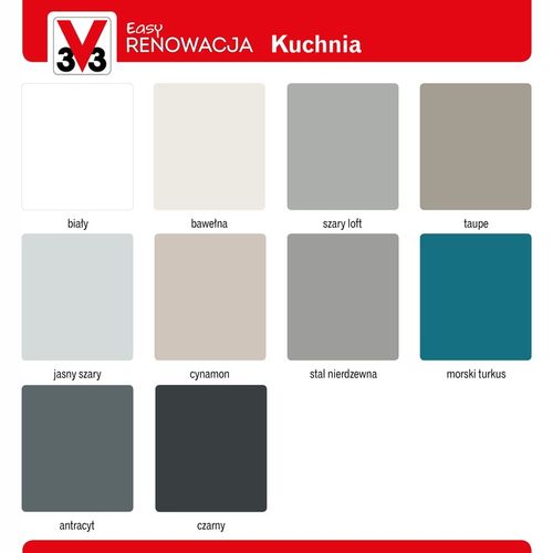V33 Easy Renowacja Kuchnia Bawełna Satyna 0,75L na Arena.pl