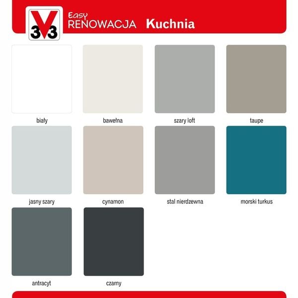 V33 Easy Renowacja Kuchnia Bawełna Satyna 0,75L zdjęcie 6