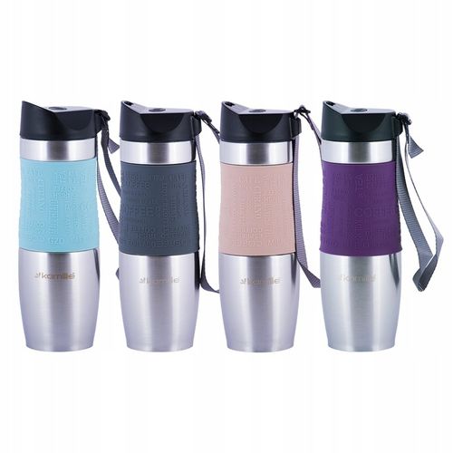 KUBEK TERMICZNY do kawy herbaty TERMOS BUTELKA bidon KAMILLE 480ml na Arena.pl