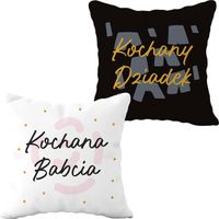 ZESTAW 2 PODUSZEK NA DZIEŃ BABCI I DZIADKA 40X40 Z NAPISEM UPOMINEK