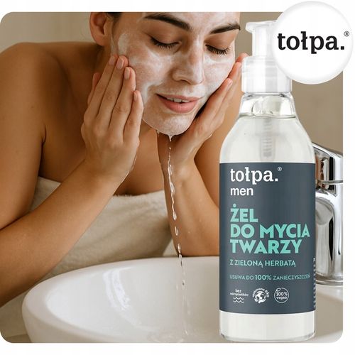 Żel do Mycia Twarzy dla Mężczyzn z Zieloną Herbatą Tołpa Men 195 ml na Arena.pl