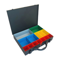 Kaseta walizka metalowa z 14 pojemnikami 390x280x70 mm