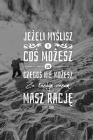 Za każdym razem masz rację (szary) – obraz w ramie 20×30 cm Wybierz ramkę - Ramka INOX R8 - wąska